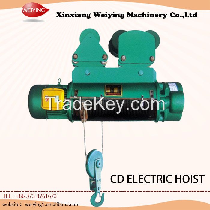 CD and MD type wire rope electric hoist