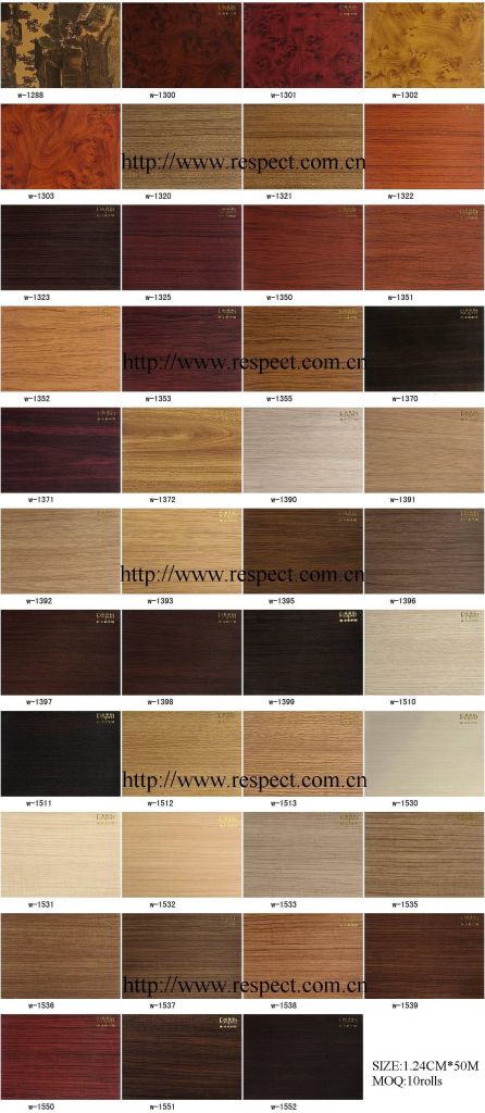 Wooden pvc film / Grainy pvc membrane