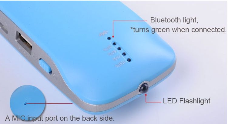 powerbank with bluetooth speaker