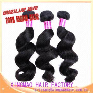 Factory price AAAAAA grade loose wave Brazilian virgin hair weave