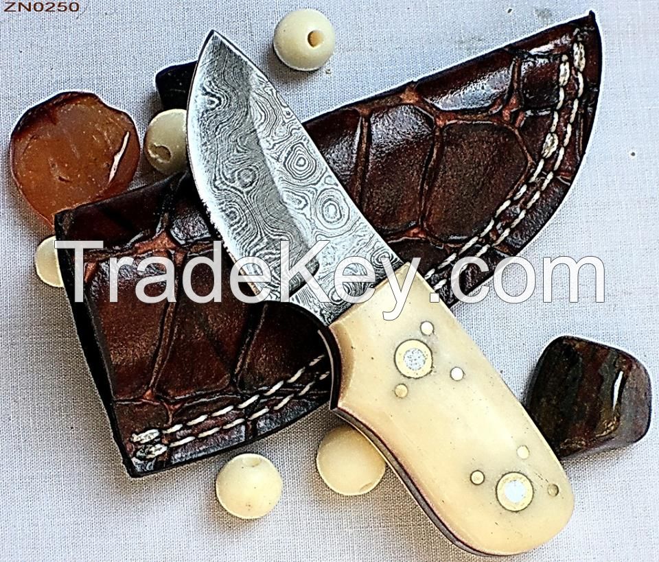 Custom Handmade Damascus Hunting Knife