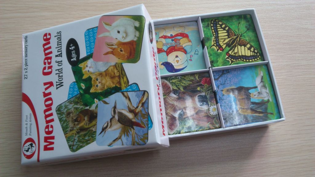 Paper memory game card