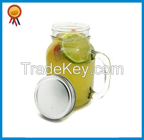 Glass Mason Jar Mug