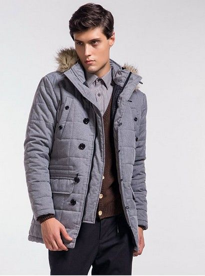 Men's Fashion Garment with Detachable Hood