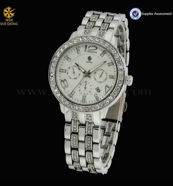 2014 diamond alloy watch with calendar