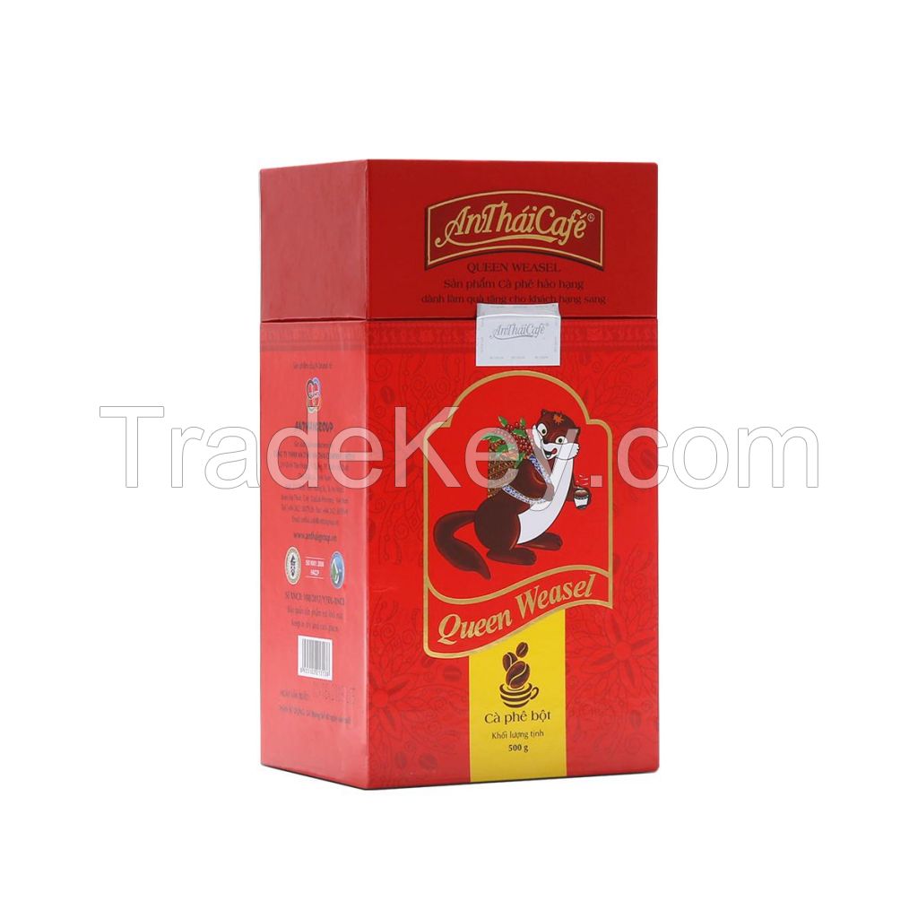 Queen Weasel Ground Coffee 200 gram each box From Anthaicafe Vietnamsese Ground Coffee