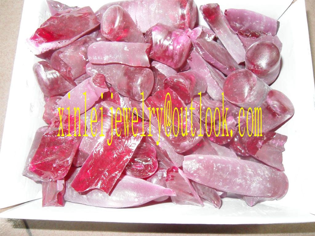 Offer synthetic ruby raw material with low price, fracture of ruby material F Grade