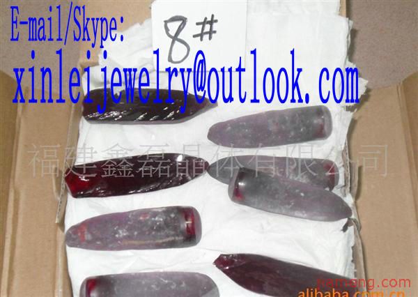 8# color of synthetic ruby, 8# synthetic corundum material grade AB C F, gems material gemstone loose