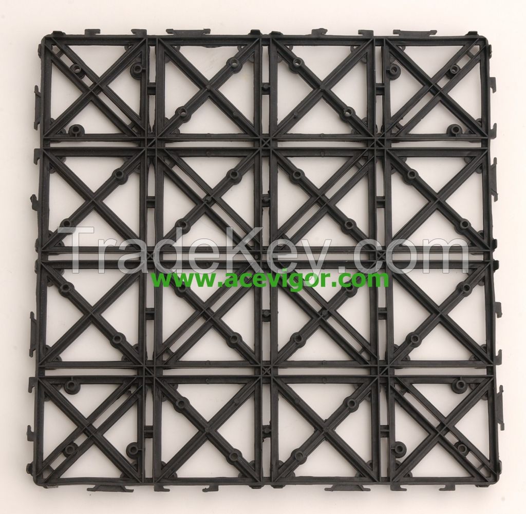 Interlocking plastic pad/decking board for indoor or outdoor WPC/flooring/DIY tile