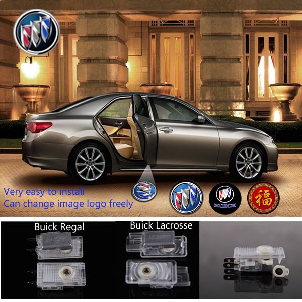 2X Latest LED Car door laser projector ghost Logo Shadow light for BUICK