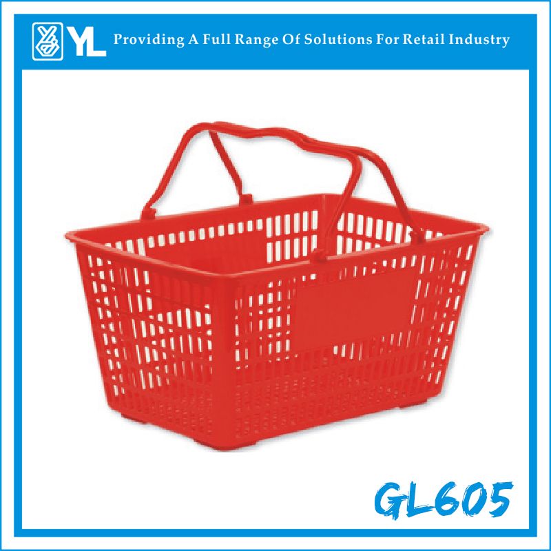 Plastic shopping basket for supermarke