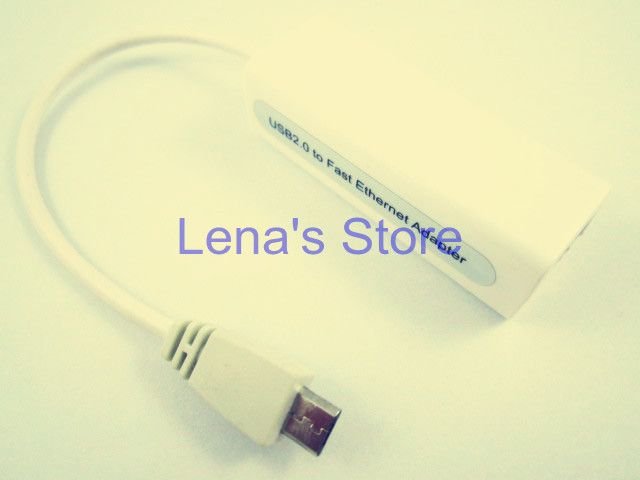 White Long 15cm 10M/100M Micro USB To RJ45 LAN Ethernet Network Adapter cable For Tablet PC(Android)