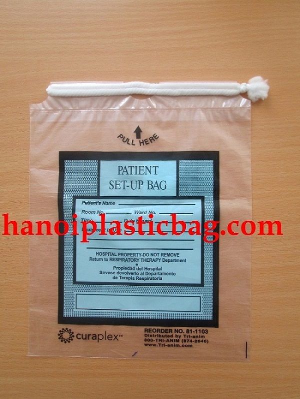 Drawstring plastic bag