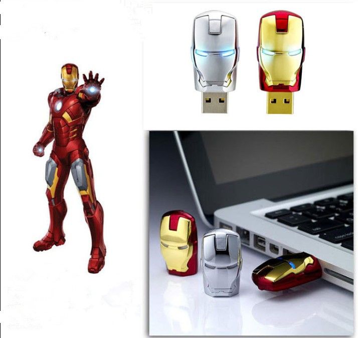 Avengers Iron Man 3D Cartoon Usb flash drives Creative cute usb memory Dave usb flash drive full capacity 16gb flash memory