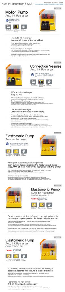 Motor Pump auto ink recharger