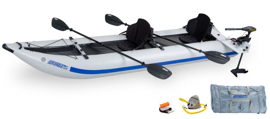 The Sea Eagle PaddleSki Catamaran/Kayak is Five Boats in One