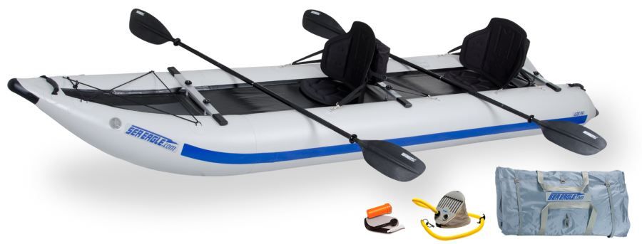 The Sea Eagle PaddleSki Catamaran/Kayak is Five Boats in One