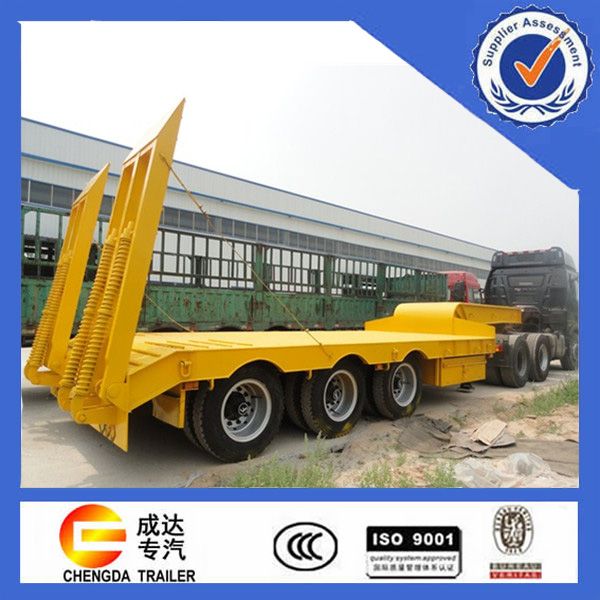 3 axle low bed semi trailer