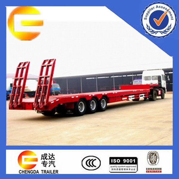 3 axle low bed semi trailer