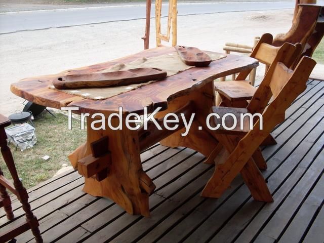 rustic wooden furniture