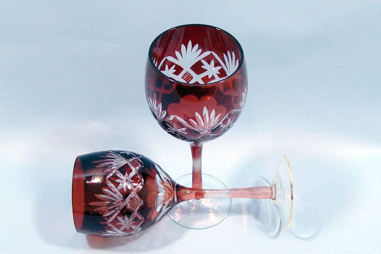 Handmade High quality Carving Glass Goblet Red Wineglass Champagne Glass