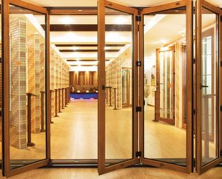 aluminum clad wood Bi-folding door