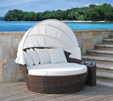 Outdoor Rattan Sunbed (VSB001)