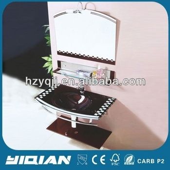 Black Tempered Glass Basin Glass Vessel Basin