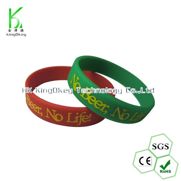 printed silicone wristband