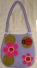 Woolen felt flower bag