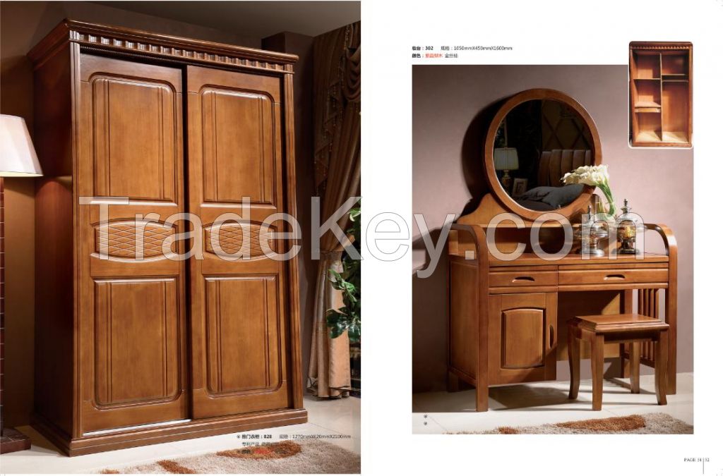 solid wood furniture, bedroom suite, drawing/dinning room suite, wardrobe, chest of drawer, bedside cabinet, bookcase, wine chest, filing cabinet, double bed , desk, tea/coffee table, dressing table, wooden arms sofa, chair, dress case book shelf , wine r