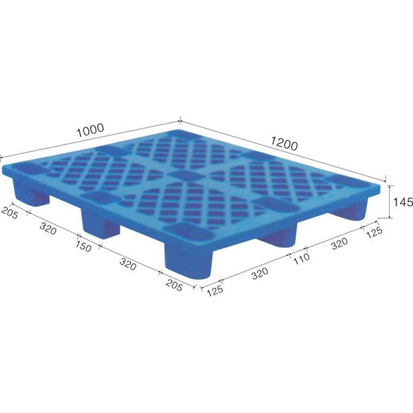 1200*1000*145mm Single Side Nestable Plastic Pallet