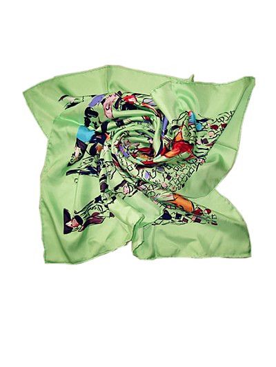 Scarf with Printed Design, Made of 100% Silk, Customized Designs are Accepted