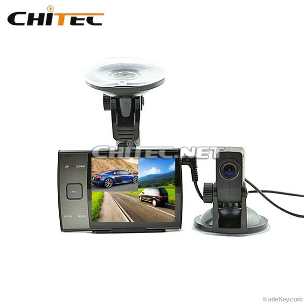 Chitec 3.5 inch LCD Screen 720P Dual Cameras Car DVR with 4M length 4M