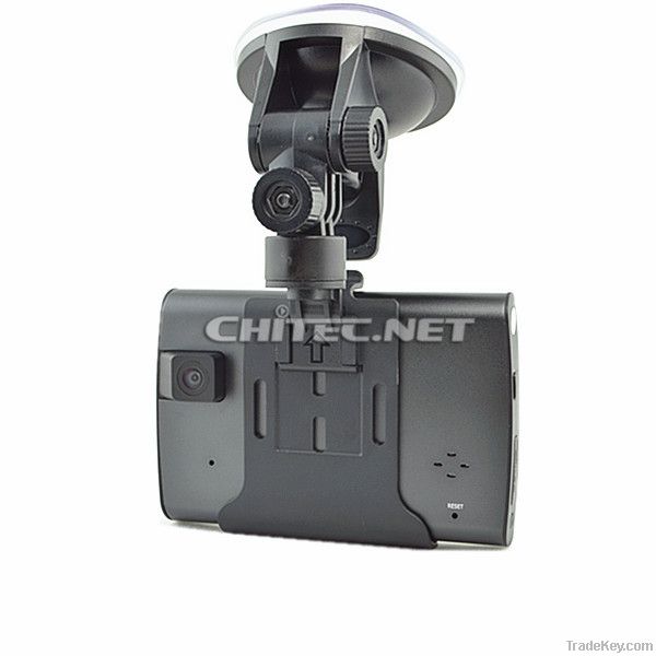 Chitec 3.5 inch LCD Screen 720P Dual Cameras Car DVR with 4M length 4M