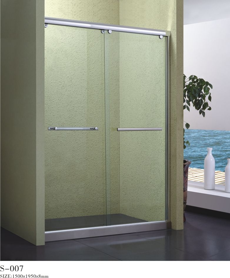 Modern style aluminium frame sliding door shower screen