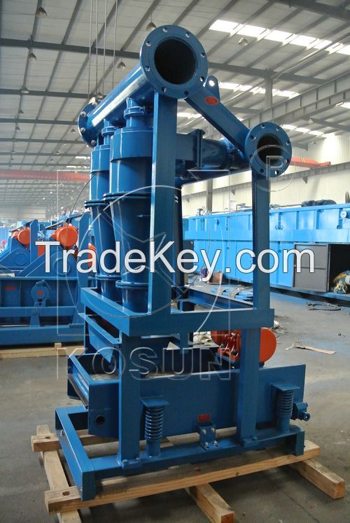 Drilling mud solids liquid separation desander