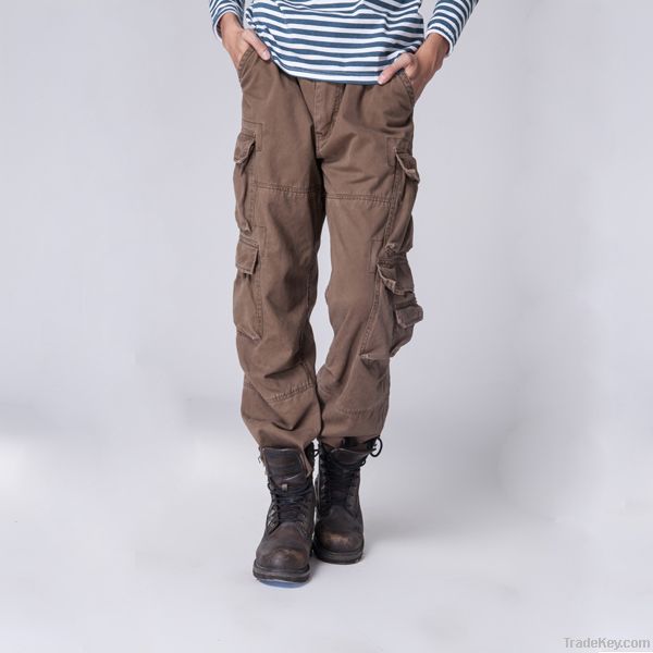 wholesale military style mens cheap khaki baggy cargo pants