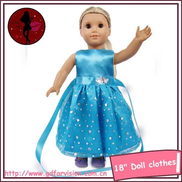 OEM fashion girl doll dress, 18 inch baby doll dress on sale