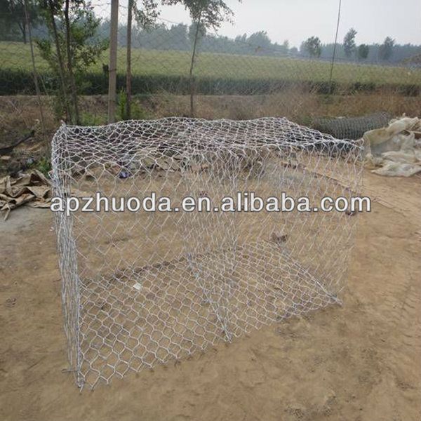 1x1x1 2x1x1 galvanised/PVC coated gabion box (factory )