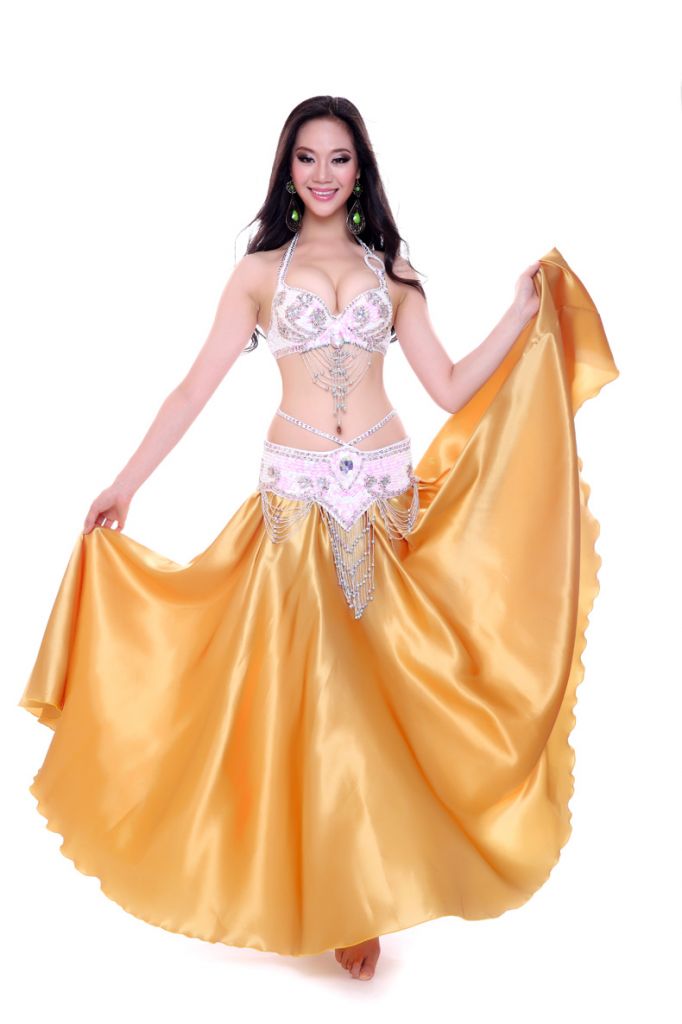 New Arrival CM114 Belly Dance Satin Costume Skirt