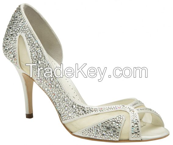 Women white wedding shoes bridal shoes