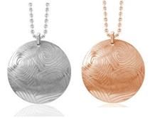 Inori in motion pendant in Steel &amp; Rose Gold