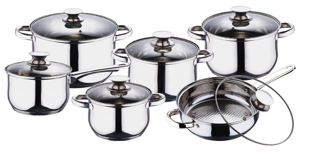 CNBM 12 Pcs Stainless Steel Cookware Sets