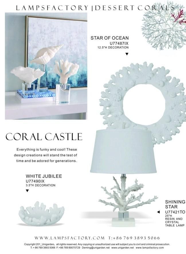 Coral table lamp