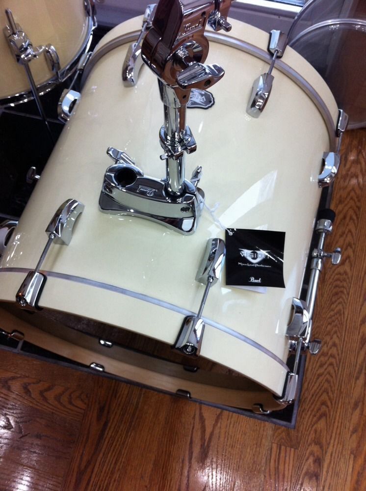  Drum Set 4 Piece Ivory Finish