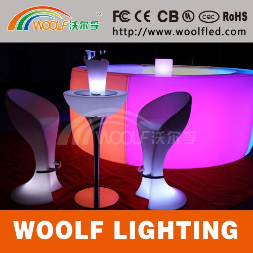 Club Modern LED Light Illuminated Bar Stool