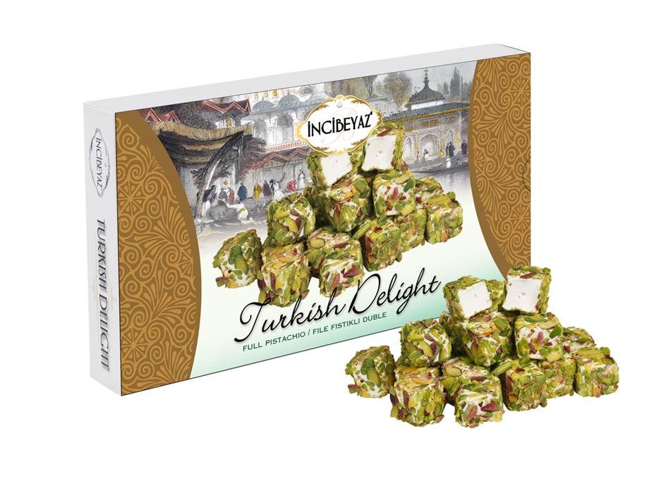 TURKISH DELIGHT WITH MILK & FULL CRATED PISTACHIO