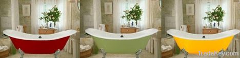 cast iron double slipper tub