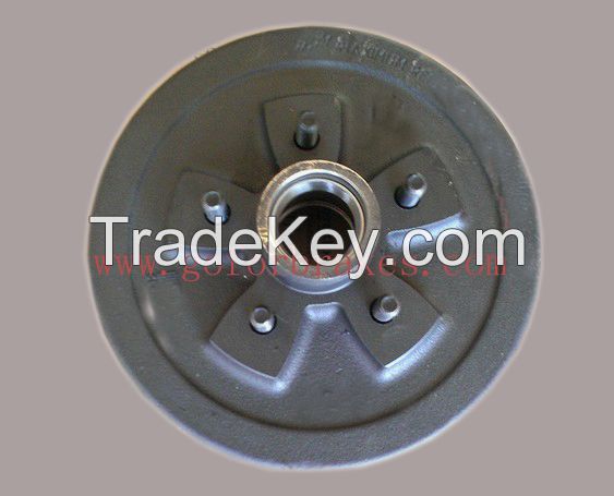 e coat, trailer brake hub drum, 5 on 4.5&quot; 3500 lb Axle, 10 inch